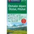 Alpy Oetztalskie (Ötztaler Alpen - Oetztal - Pitztal). Mapa turystyczna 1:50 000, laminowana.