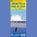 Antarktyka, Ziemia Ognista (Antarctica & Tierra del Fuego). Mapa turystyczna 1:7 000 000/1:750 000.