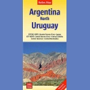 Argentyna Pn. Urugwaj. Mapa samochodowa 1:2 500 000.