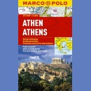 Ateny (Athen). Plan miasta 1:15 000 laminowany.