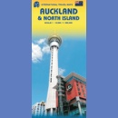 Auckland & North Island. Mapa turystyczna 1:950 000. Plan 1:12 500.