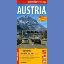 Austria. Mapa laminowana 1:500 000. comfort! map