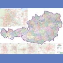 Austria. Mapa ścienna kodowa 1:500 000.