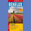 Beneluks (Benelux). Mapa laminowana 1:500 000. Comfort!map