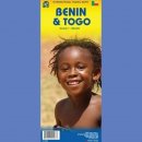 Benin, Togo. Mapa turystyczna 1:580 000.