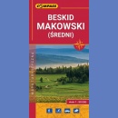 Beskid Makowski (Średni). Mapa turystyczna 1:50 000.