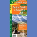 Beskid Śląski i Żywiecki. Mapa turystyczna laminowana 1:75 000.