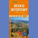 Beskid Wyspowy. Pogórze Wiśnickie. Mapa turystyczna 1:50 000 foliowana.