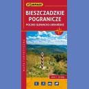 Bieszczadzkie pogranicze polsko-słowackie-ukraińskie. Mapa turystyczna 1:50 000.