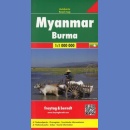 Birma (Myanmar). Mapa samochodowa 1:1 000 000.