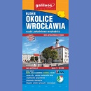 Bliskie okolice Wrocławia. Część południowo-wschodnia. Mapa turystyczna 1:50 000
