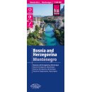 Bośnia i Hercegowina, Czarnogóra (Montenegro). Mapa drogowa 1:350 000.