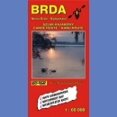 Brda. Szlak kajakowy: Nowa Brda - Bydgoszcz.<BR>Mapa 1:60 000.