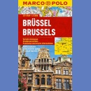 Bruksela (Brussel). Plan miasta 1:15 000 laminowany.