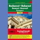 Bukareszt. Plan miasta 1:10 000 laminowany.