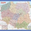 Polska. Mapa kodów pocztowych 1:350 000. <BR>Mapa ścienna.