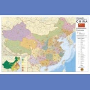 Chiny. Mapa ścienna kodowa 1:4 000 000.