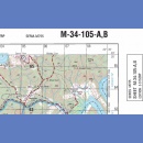 Cisna M-34-105-A,B. Mapa topograficzna 1:50 000 Układ UTM