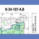 Czarna Białostocka N-34-107-A,B. Mapa topograficzna 1:50 000 Układ UTM
