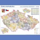 Czechy. Mapa administracyjna ścienna 1:360 000.