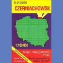 Czerniachowsk N-34-55/56. Mapa topograficzna 1:100 000. Wydanie turystyczne 
