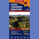 Czeska i Saksońska Szwajcaria. Część wschodnia. Mapa turystyczna 1:25 000.