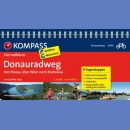 Donauradweg: Passau-Wiedeń-Bratysława. Atlas 1:50 000