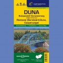 Dunaj: Budapeszt-Dunaújváros. Mapa turystyczna 1:30 000.