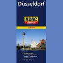 Dusseldorf (Düsseldorf). Plan miasta 1:20 000.