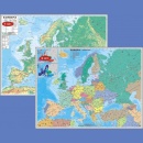 Europa fizyczna i polityczna. Dwustronna mapa podręczna 1:11 000 000.
