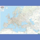 Europa. Mapa sieci kolejowej i promowej. Mapa ścienna 1:5 500 000.