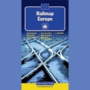 Europa. Mapa sieci kolejowej 1:5 000 000. 