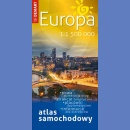 Europa. Mini atlas samochodowy 1:1 500 000/1:4 000 000.