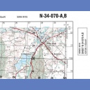 Filipów N-34-070-A,B. Mapa topograficzna 1:50 000 Układ UTM