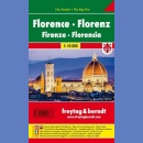 Florencja (Florence, Florenz). Plan miasta 1:10 000, laminowany