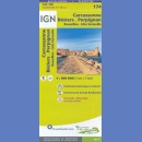 Francja: Carcassone, Beziers, Perpignan. Mapa turystyczna 1:100 000.