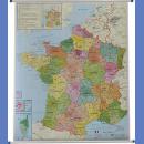 Francja. Mapa kodowo-administracyjna 1:1 100 000. Mapa ścienna.