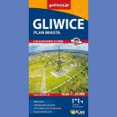 Gliwice. Plan miasta 1:20 000.