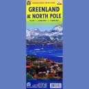 Grenlandia, Biegun Północny (Greenland, North Pole Region). Mapa turystyczna 1:3 000 000/1:9 000 000.