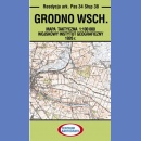 Grodno wschód. Mapa taktyczna 1:100 000. Reedycja ark. Pas 34 Słup 38