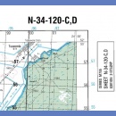 Hajnówka. Mapa topograficzna 1:50 000. Układ UTM - Arkusz N-34-120-C,D