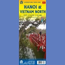 Hanoi. Wietnam północny. Plan miasta 1:15 700. Mapa 1:920 000.