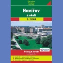 Hawierzów (Havirov) i okolice. Plan miasta 1:15 000. Mapa 1:200 000.