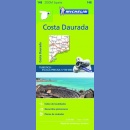 Hiszpania: Costa Dorada (Costa Daurada). Mapa samochodowa 1:150 000.
