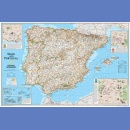 Hiszpania. Mapa administracyjno-fizyczna 1:1 803 000.