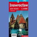 Inowrocław, Brodnica. Plan miasta 1:14 000/1:12 000.
