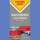 Kalifornia (California). Mapa 1:800 000. Travel Map 