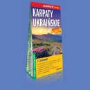 Karpaty ukraińskie. Czarnohora, Świdowiec, Gorgany. Mapa laminowana 1:250 000/1:100 000.