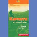 Karpaty ukraińskie: Powiat kosiwski (Kosiwskij Rajon). Mapa turystyczna 1:50 000.