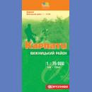 Karpaty ukraińskie: Powiat wyżnicki (Wiżnickij Rajon). Mapa turystyczna 1:75 000.